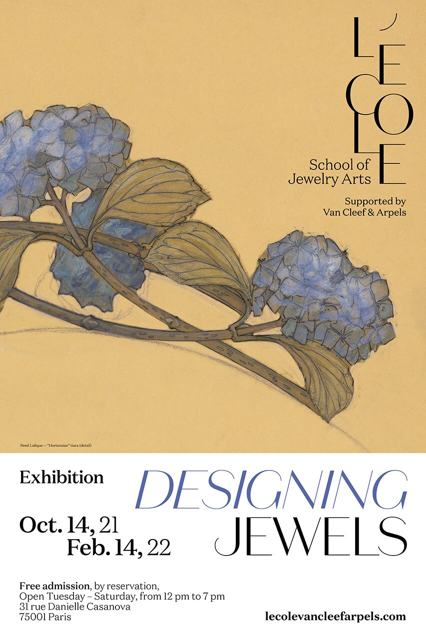 Designing Jewels Exhibition Poster - L'ECOLE, School of Jewelry Arts