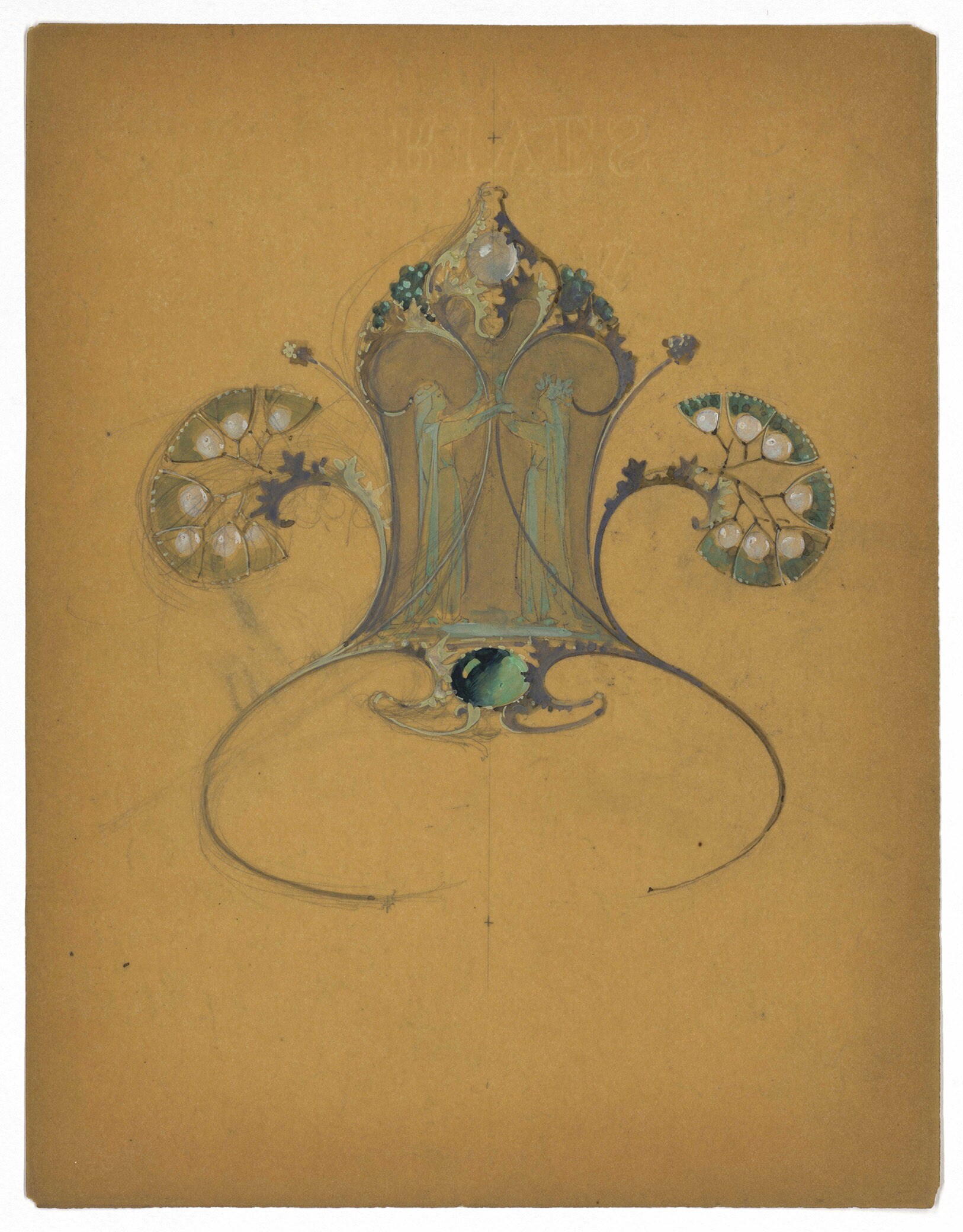 René Lalique (1860-1945) Dessin d’un diadème « Vestales » René Lalique (1860-1945) Dessin d’un diadème « Vestales »