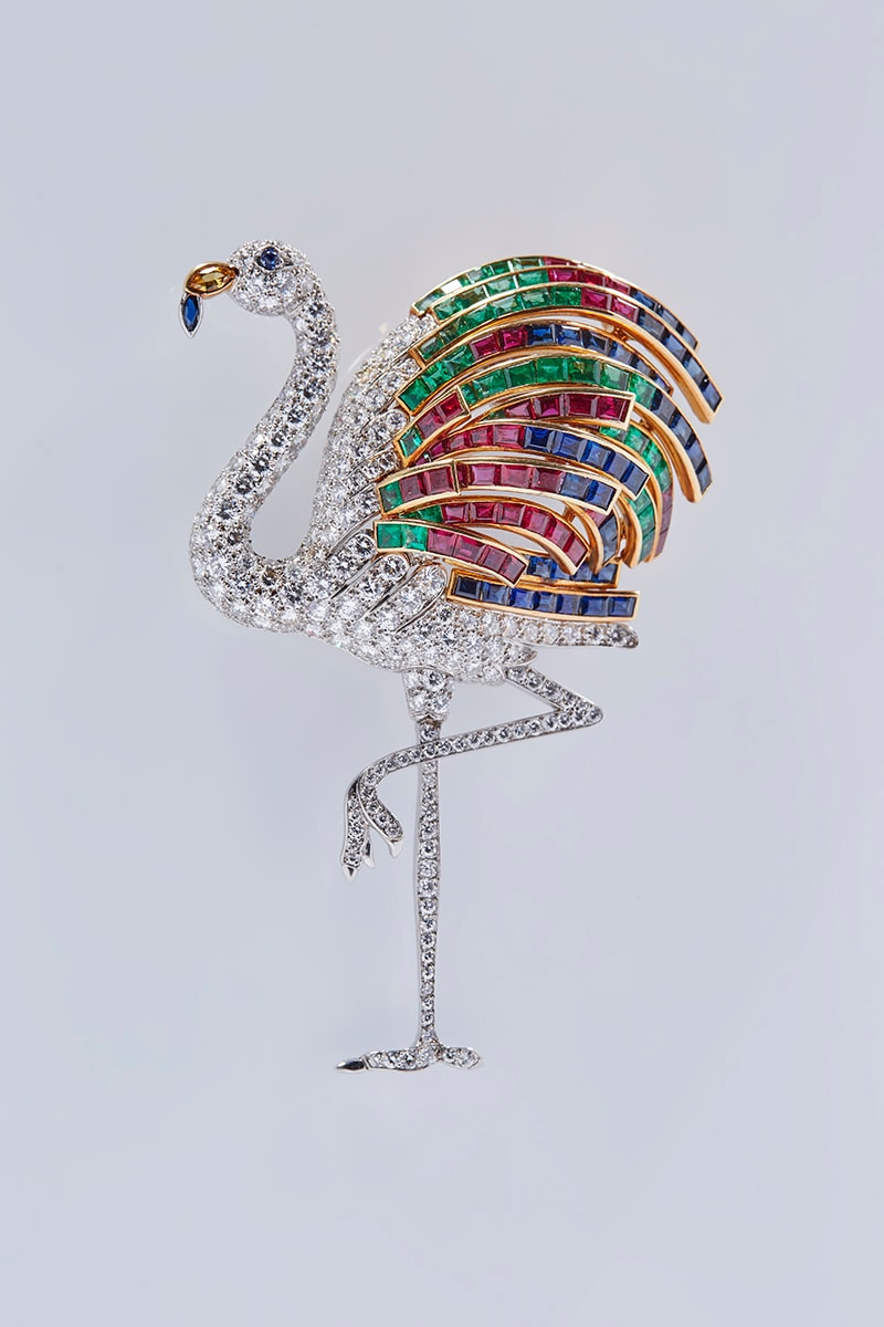 Cartier, Broche Flamand rose, 1987, Collection particulière, Photo Benjamin Chelly.jp
