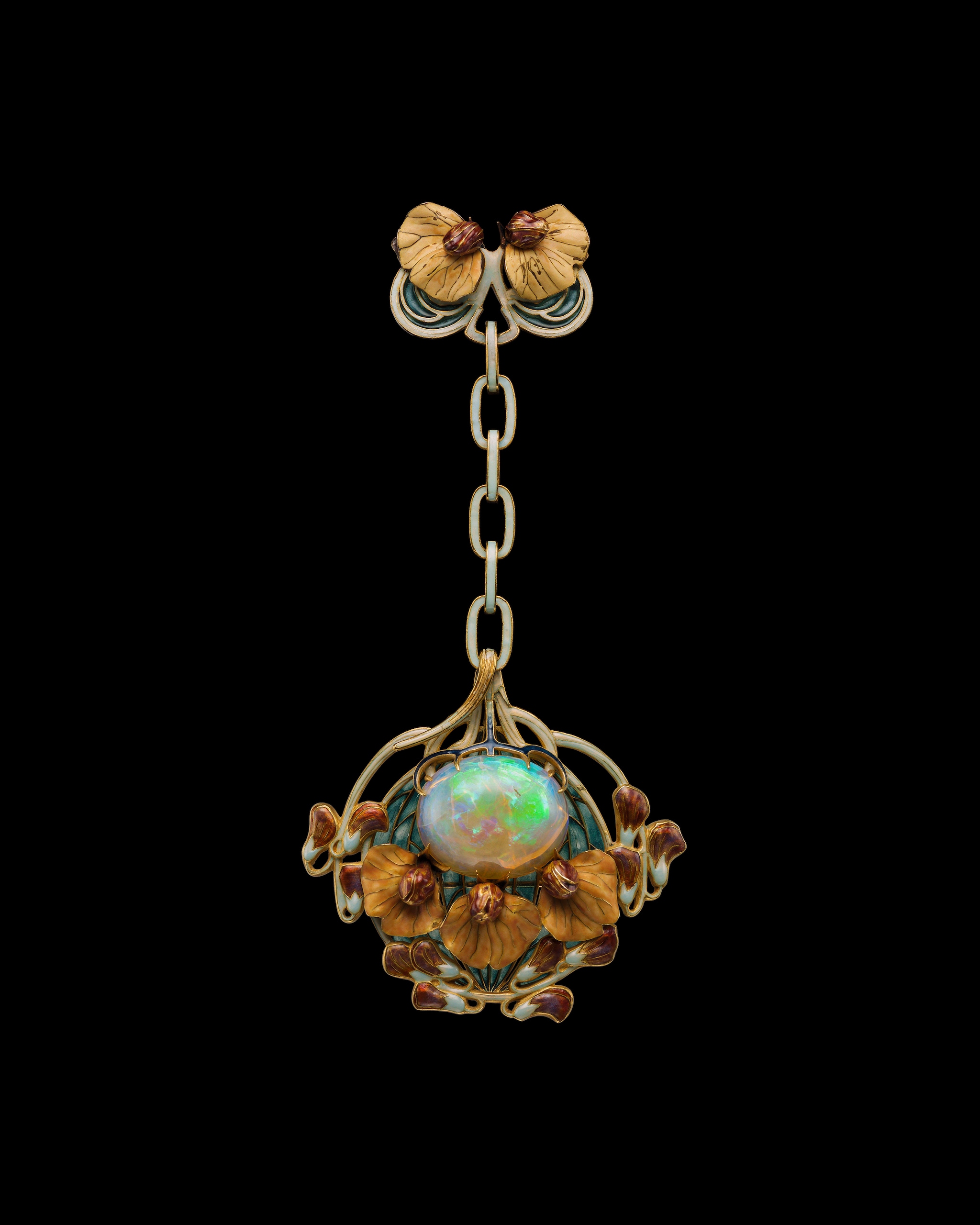Through the eyes of a connoisseur - Opal and Gold ‘Sweet Pea’ Pendant by René Lalique - ©Albion Art Jewellery Institute, Photo Tsuneharu Doi