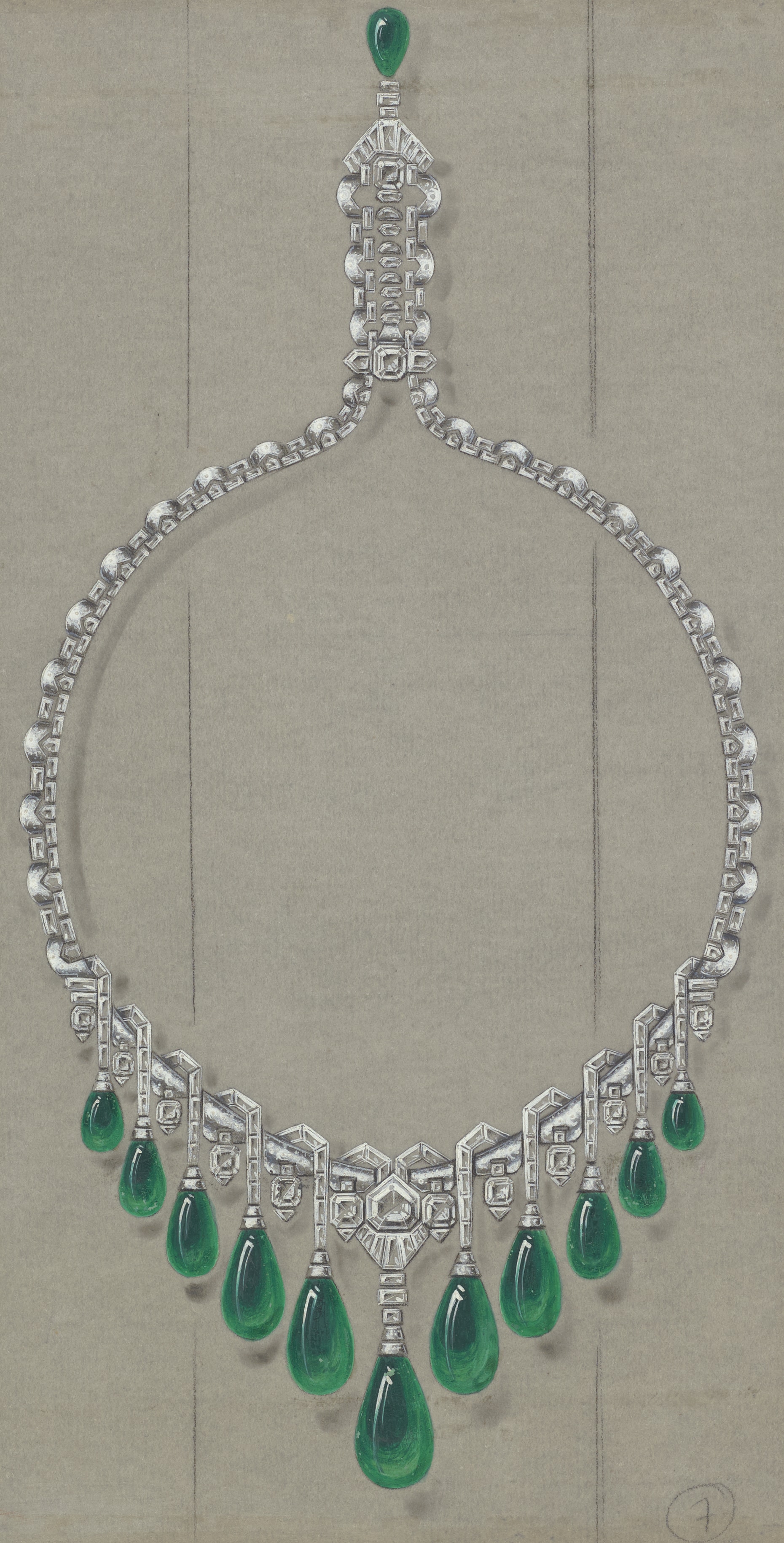 Drawing of a collaret, 1929 Van Cleef &Arpels, Archives