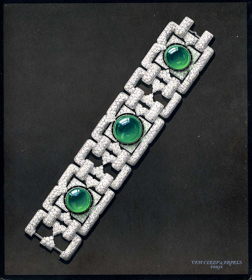 Catalogue VCA 1925 planche bracelet emeraudes
