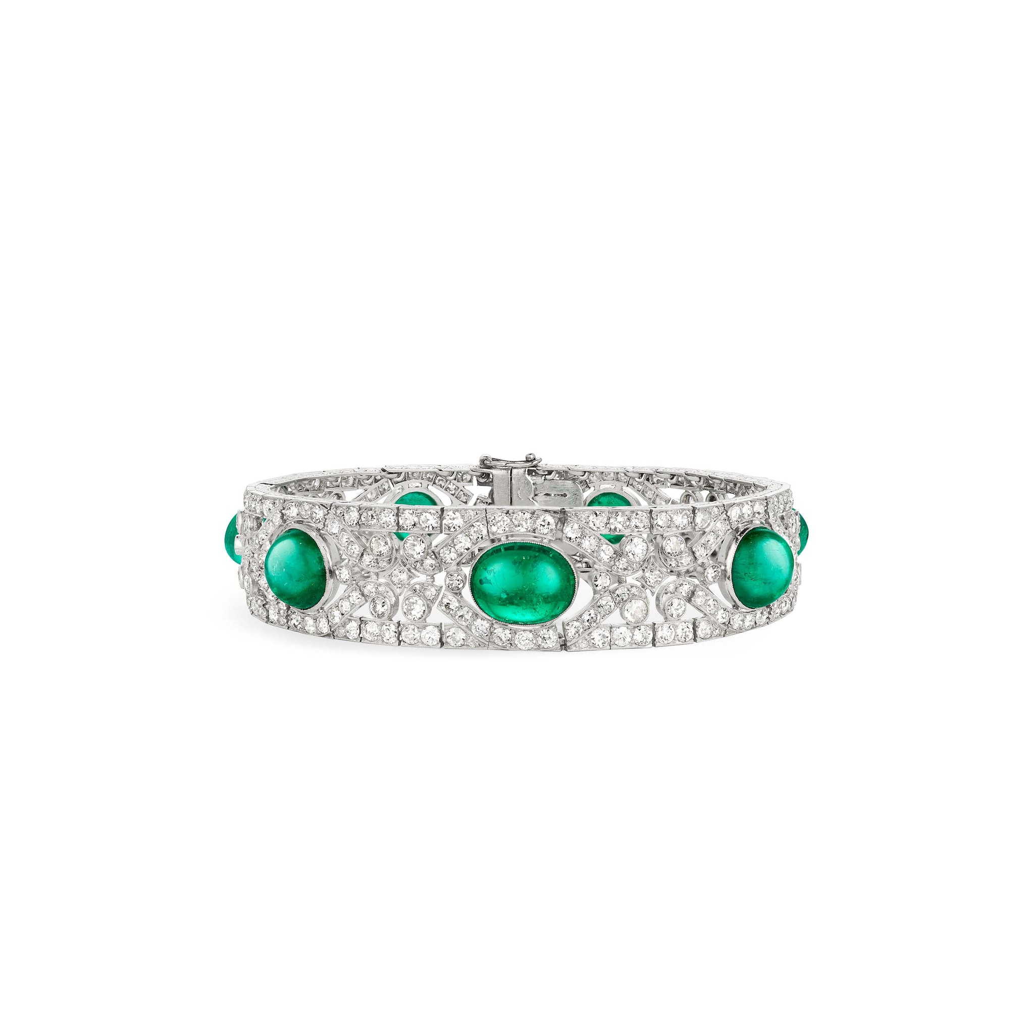 Van Cleef & Arpels, Bracelet, 1921, Platinum, emeralds, diamonds © Van Cleef & Arpels Collection