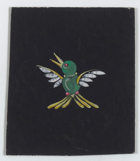 Drawing of a bird clip, circa 1950 Van Cleef & Arpels Archives