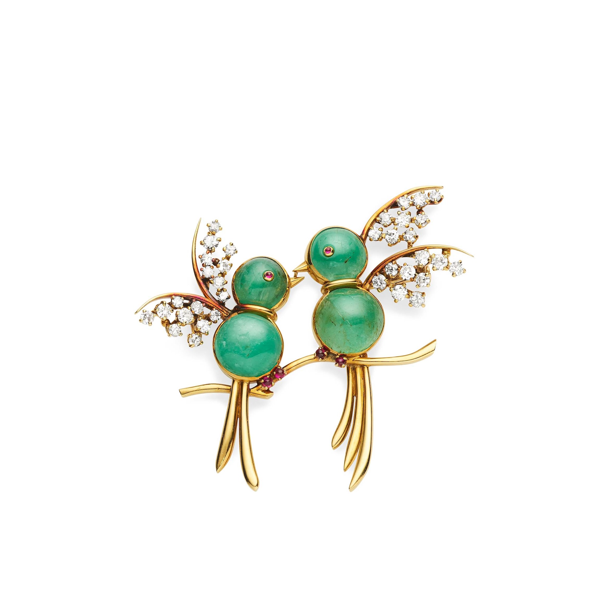 Van Cleef & Arpels, Two woodpecker clip, 1949 © Van Cleef & Arpels Collection