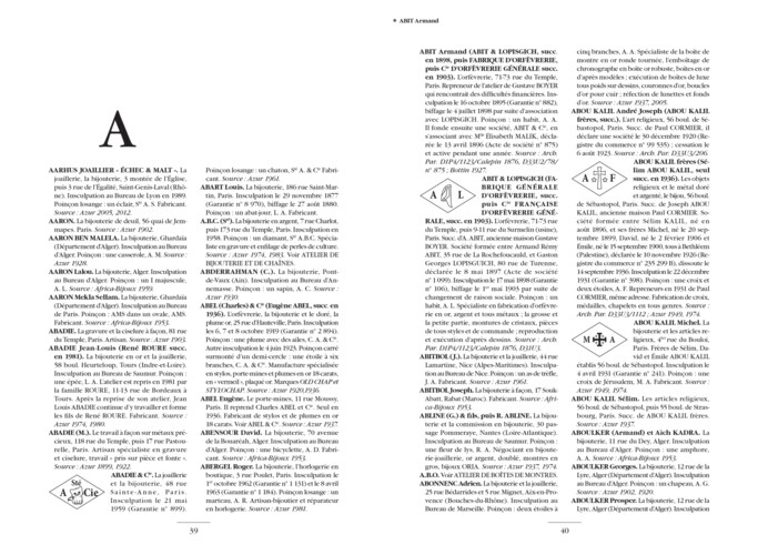 Dictionnaire des joailliers, bijoutiers et orfèvres 