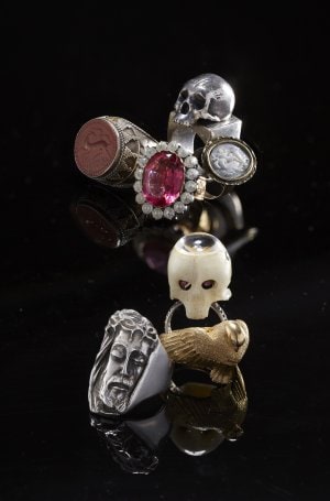 Groupe de bagues, Collection Yves Gastou