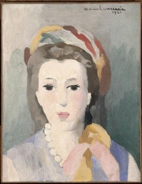 Marie Laurencin (1883-1956), Woman with a turban. Oil on canvas, 1941, Lille, Palais des Beaux-Arts © Foujita Foundation / Adagp, Paris