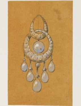 Léon Rouvenat (1809-1874), Drawing of a Jewel. Graphite pencil, watercolour, gouache, tracing paper, 19th century, Paris, Petit Palais, Musée des Beaux-arts de la ville de Paris / Paris Musées