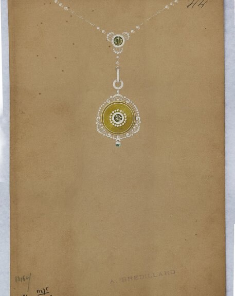 Alexandre Brédillard Drawing of a watch-pendant