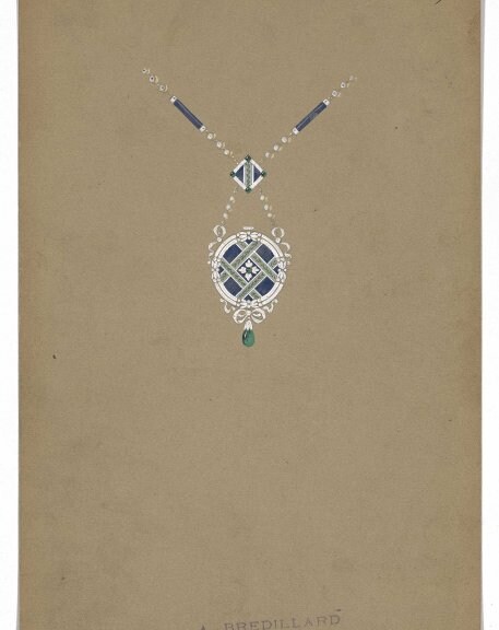 Alexandre Brédillard Drawing of a watch-pendant 