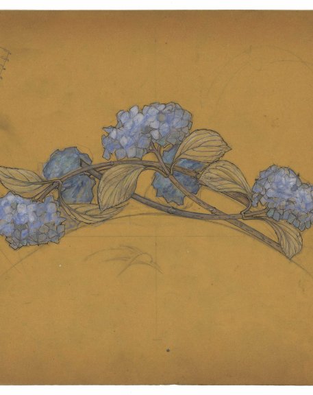 René Lalique Drawing of a Hortensias