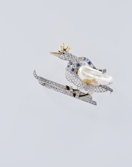 Broche Cygne à ski, XIXe siècle, Collection particulière, Photo Benjamin Chelly.jpg