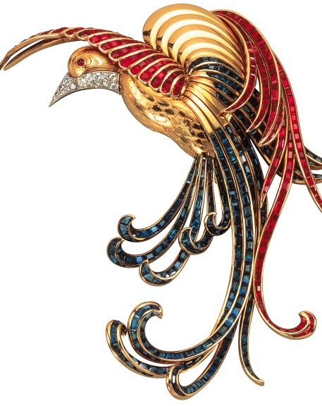 Clip Oiseau de Paradis, Van Cleef & Arpels, 1942, Van Cleef & Arpels Collection, Photo Bertrand Moulin © Van Cleef & Arpels.jpg
