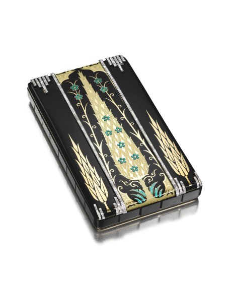 Vanity Case Cypress Tree, Van Cleef & Arpels, fabriqué par Alfred Langlois, Paris, 1928, ©Doug Rosa