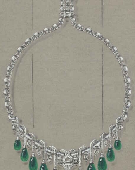 Drawing of a collaret, 1929 Van Cleef &Arpels, Archives