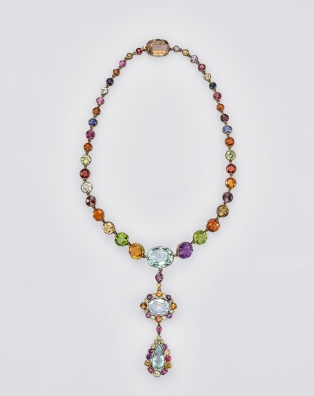 Multi-gems parure. An Eye For Beauty, Illuminata Jewelry Collection Exhibition, L'ECOLE, School of Jewelry Arts, K11 MUSEA, Hong Kong