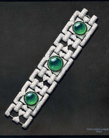 Catalogue VCA 1925 planche bracelet emeraudes