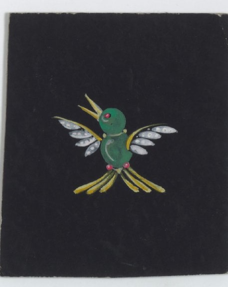 Drawing of a bird clip, circa 1950 Van Cleef & Arpels Archives