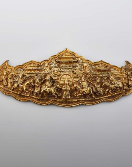 Hairpin with figures design, Ming Dynasty, 1368-1644,  Courtesy of the Mengdiexuan Collection. Photo Picspark Co