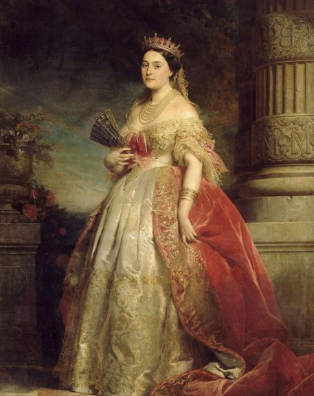 Édouard-Louis Dubufe, Portrait de la princesse Mathilde, 1861, huile sur toile. Musée national du château de Versailles.