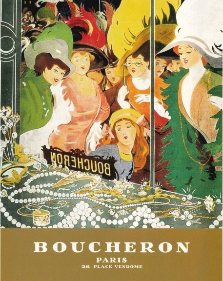 Advertising poster for the Maison Boucheron, Paris, 26 place Vendôme, 1900 © Archives Boucheron. 