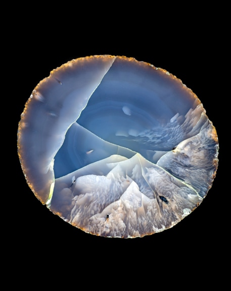 Agate, variation of blue and white tones