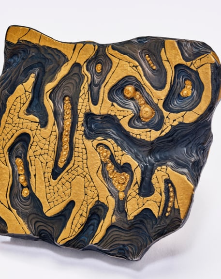 Daniel Brush Maze, 1992 Pure gold, steel 