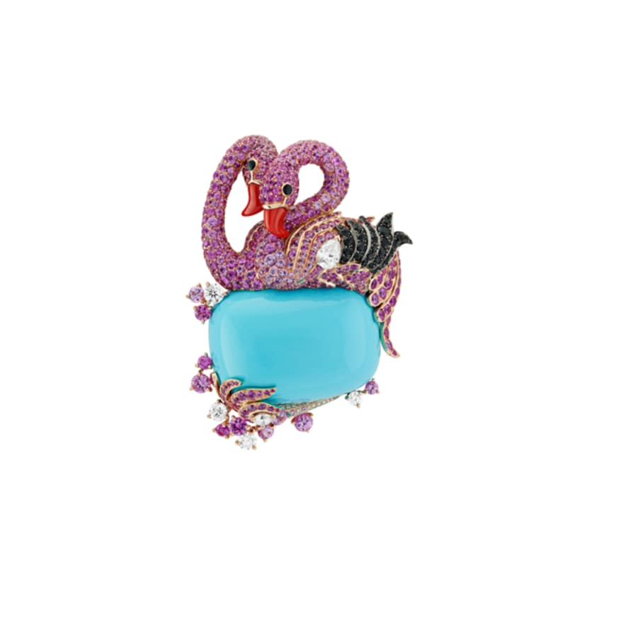 Van Cleef & Arpels, Pink Flamingo Clip, 2016, Private collection © Van Cleef & Arpels
