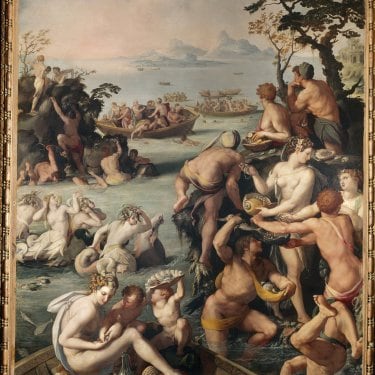 Alessandro Allori (1535-1607), Pearl Fishing. Oil on slate, between 1570 and 1572, Florence, Palazzo Vecchio