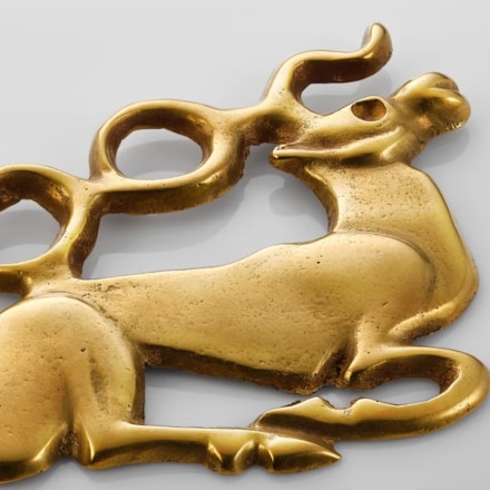 Recumbent stag ornament, 6th to 5th century BCE, Courtesy of the Mengdiexuan Collection. Photo Picspark Co.jpg