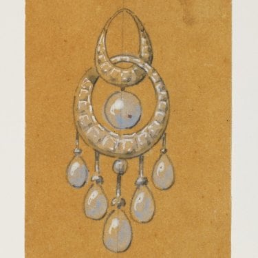 Léon Rouvenat (1809-1874), Drawing of a Jewel. Graphite pencil, watercolour, gouache, tracing paper, 19th century, Paris, Petit Palais, Musée des Beaux-arts de la ville de Paris / Paris Musées