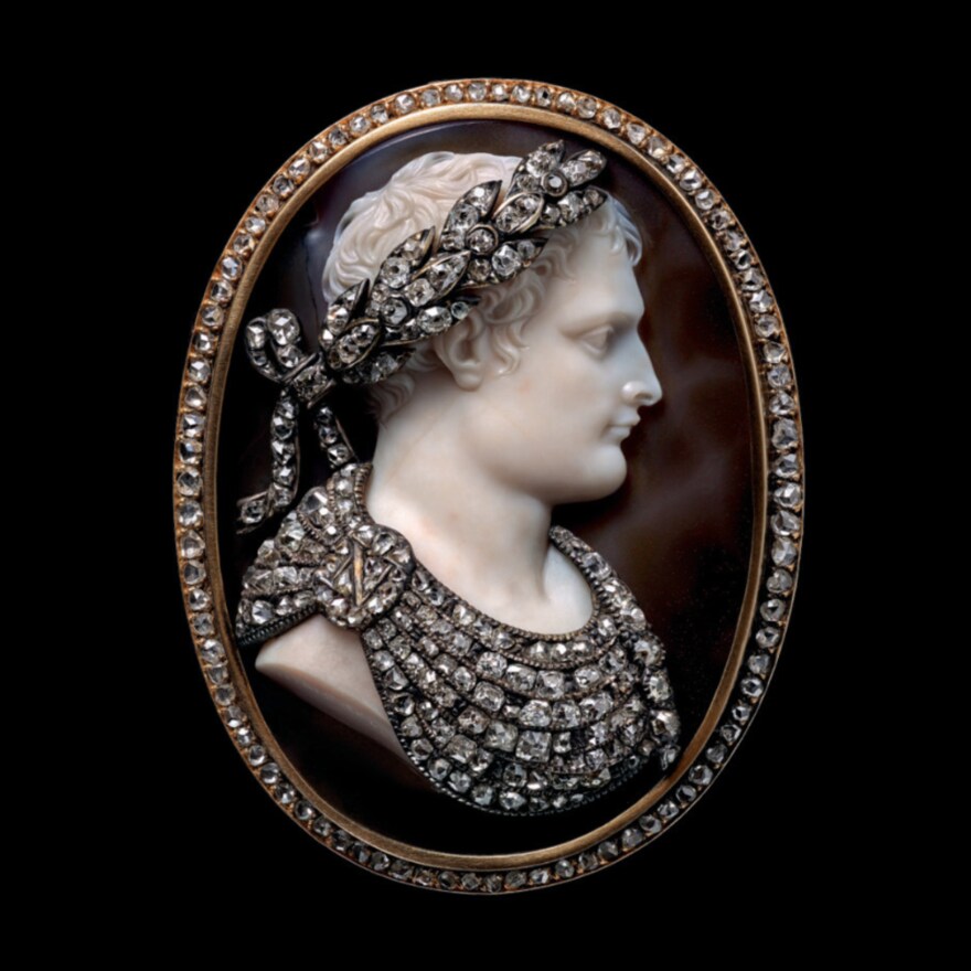 Broche-camée à l’effigie de Napoléon Ier, Nicolas Morelli, Coll Privée