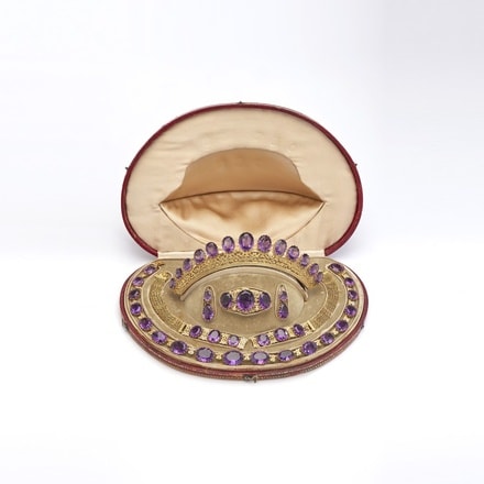 Parure or et améthystes, vers 1825-1835