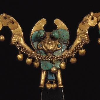 Ornement de nez Mochica. Musée Larco de Lima