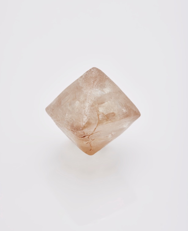 Rough octahedron-shaped diamond