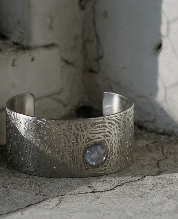 Daniel Brush, 72 Cuffs collection, steel, precious stones, 2010-2013.​