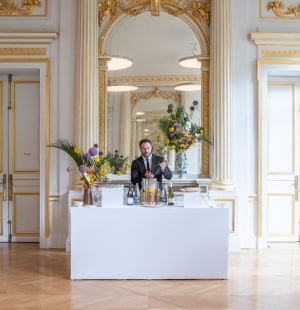 Cocktail reception in the golden salons of the Hôtel de Mercy-Argenteau