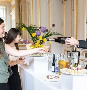 Cocktail reception in the golden salons of the Hôtel de Mercy-Argenteau