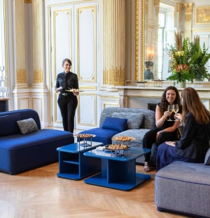 Cocktail reception in the golden salons of the Hôtel de Mercy-Argenteau