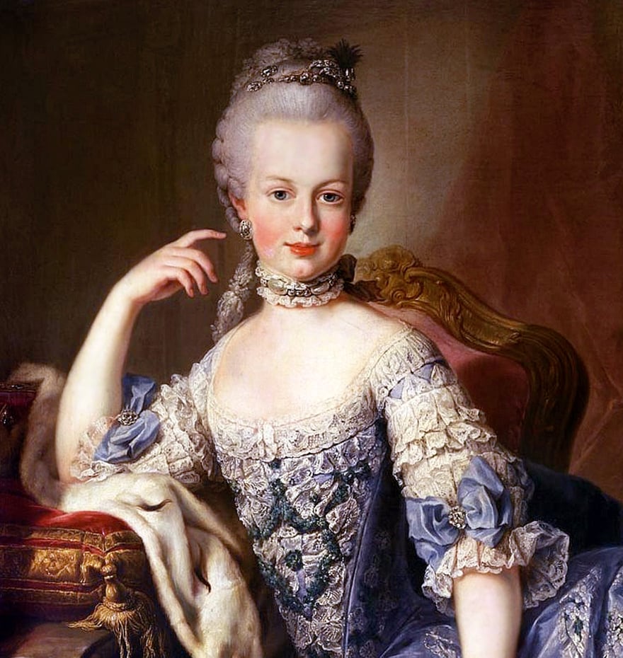 Portrait of Marie-Anoinette, attributed to Martin van Meytens, circa 1787-1788, Schönbrunn Palace, Vienna, Austria.jpg