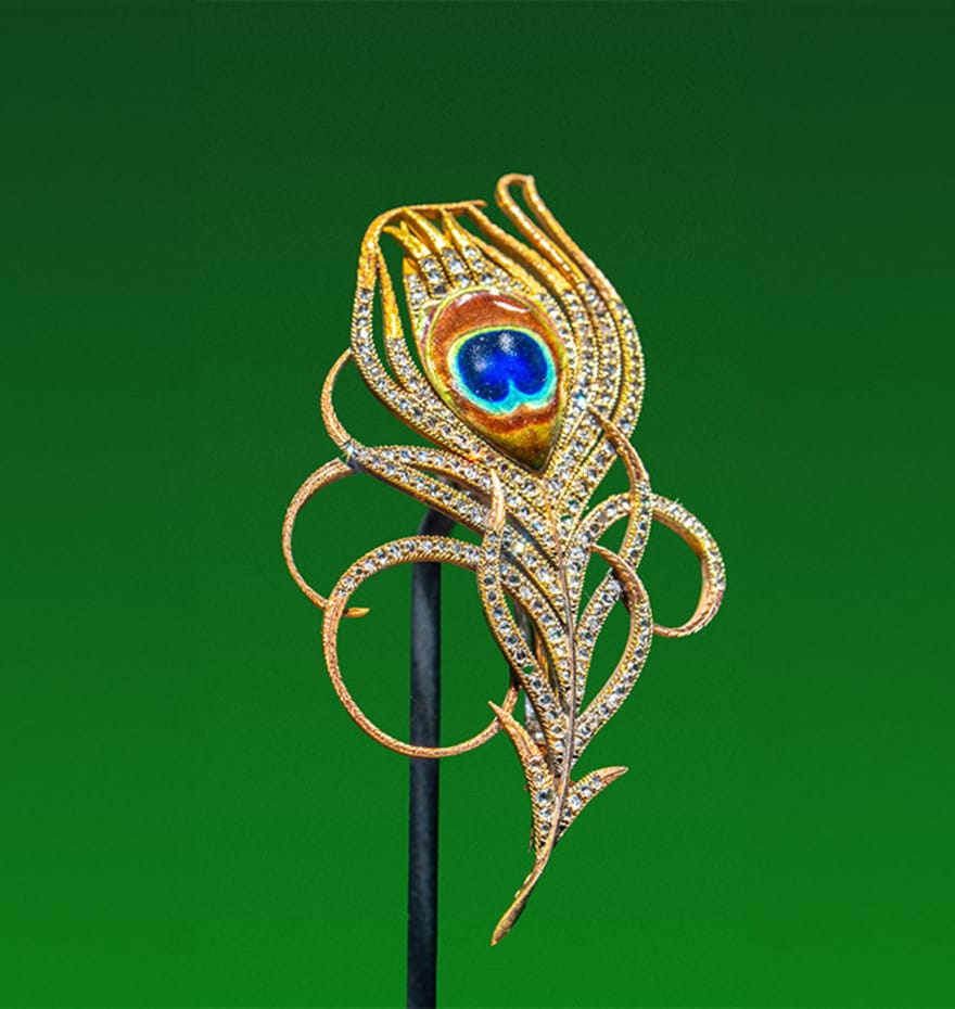 Broche Plume de Paon