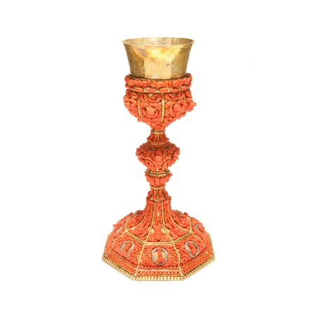 Chalice, 18th century  Trapani, Sicily, Italy Precious coral, metal Coral Museum - Liverino Collection