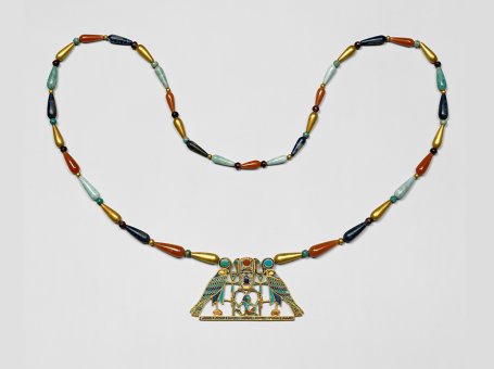 Necklace of Sithathoryunet, Amethyst, carnelian, lapis lazuli, green feldspar, yellow gold, Middle Empire, circa 1887-1878 B.C., Metropolitan Museum of Art, New York