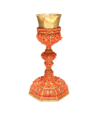 Chalice, 18th century  Trapani, Sicily, Italy Precious coral, metal Coral Museum - Liverino Collection