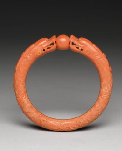 Precious coral bangle Qing dynasty (1644–1911) The National Palace Museum, Taipei