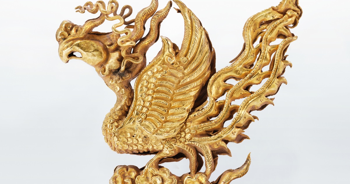 中国古美術・旧蔵搓金装飾付き銘文入り青銅酒壺・青銅・純